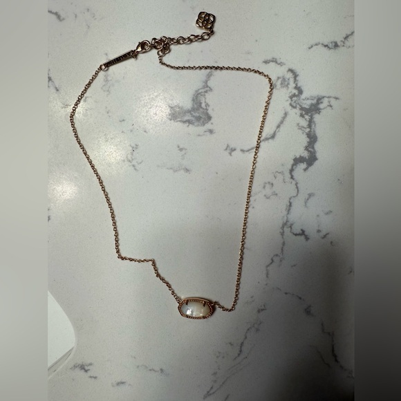 Kendra Scott Accessories - Kendra Scott Rose Gold Necklace with White Stone